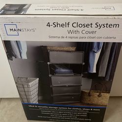 Shelf Closet System With Cover