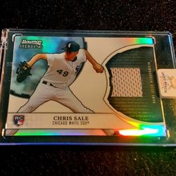 Chris Sale 2011 Bowmans Sterling ROOKIE PATCH!! White Sox/Atlanta Braves Ace Pitcher!!