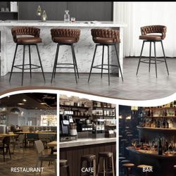 BV bar height Bar Stool set of 4 , 30 inch seat height bar stool , 180•, Swivels Barstools