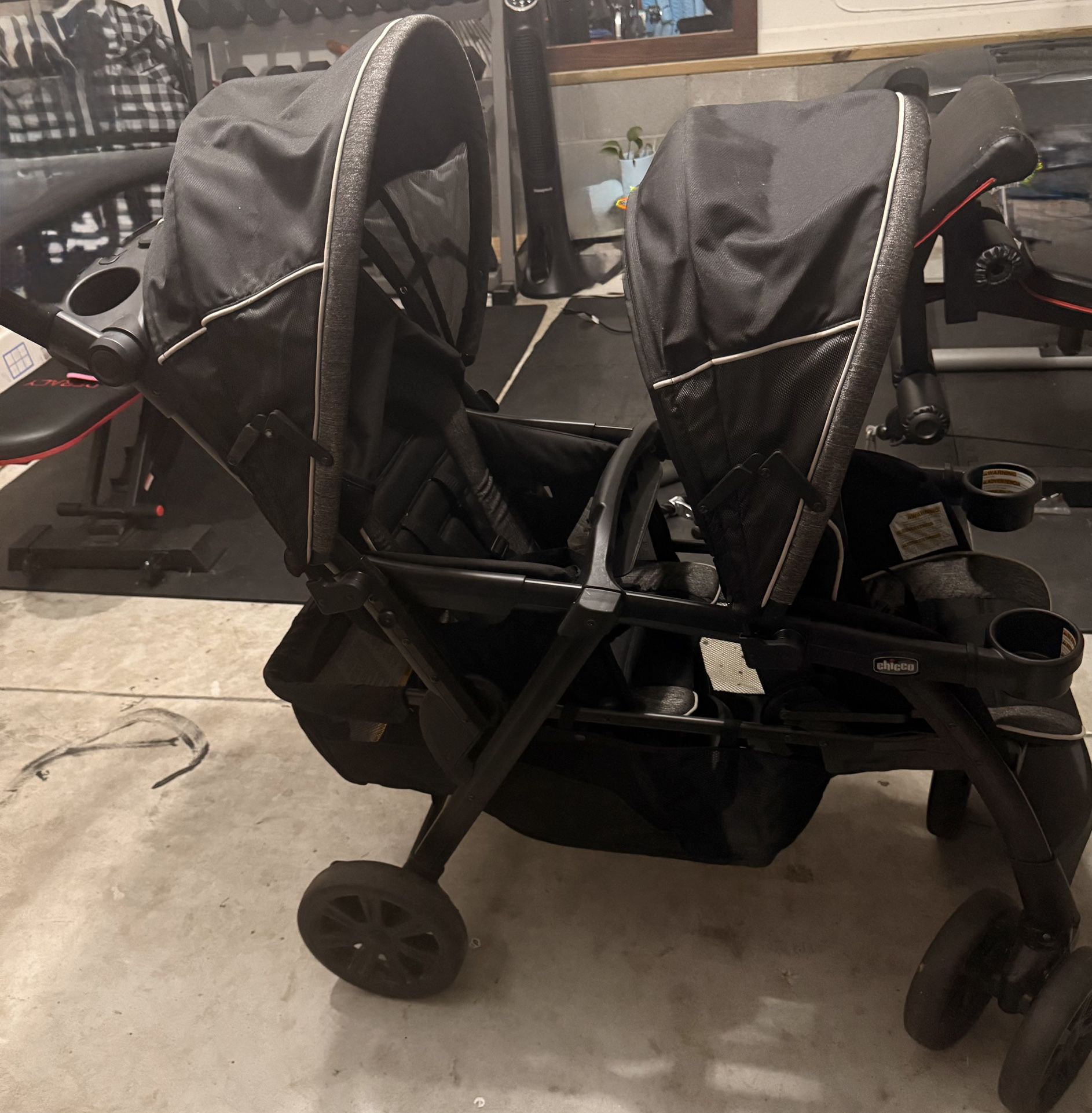Chicco Double Stroller With Undercarriage Storage 