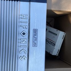 Brutus amplifier, subwoofer, and epicenter 