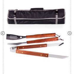 Brand new BBQ tool set with tote 