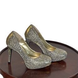 Gold/silver Sparkly High Heal Shoes 