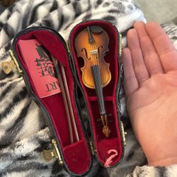 Authentic Models Miniature Violin w/ Case & Certificate – Mozart Replica 