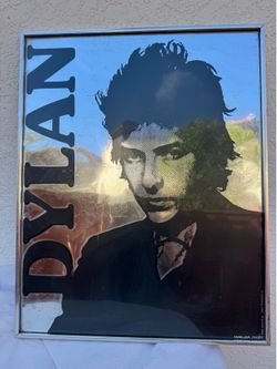 Vintage Bob Dylan framed poster by Familiar Faces The WORKS San Francisco