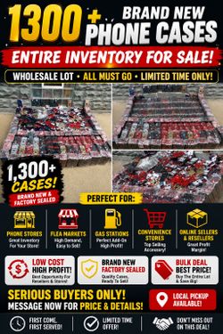 Bulk Lot: 1300+ Phone Cases - Wholesale Reseller Opportunity