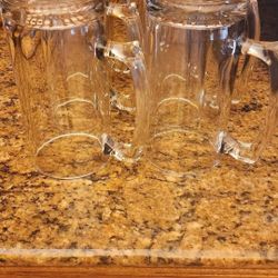 6 25 oz. Glass Beer Mugs