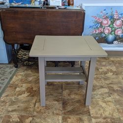 Neutral Painted Side Table 