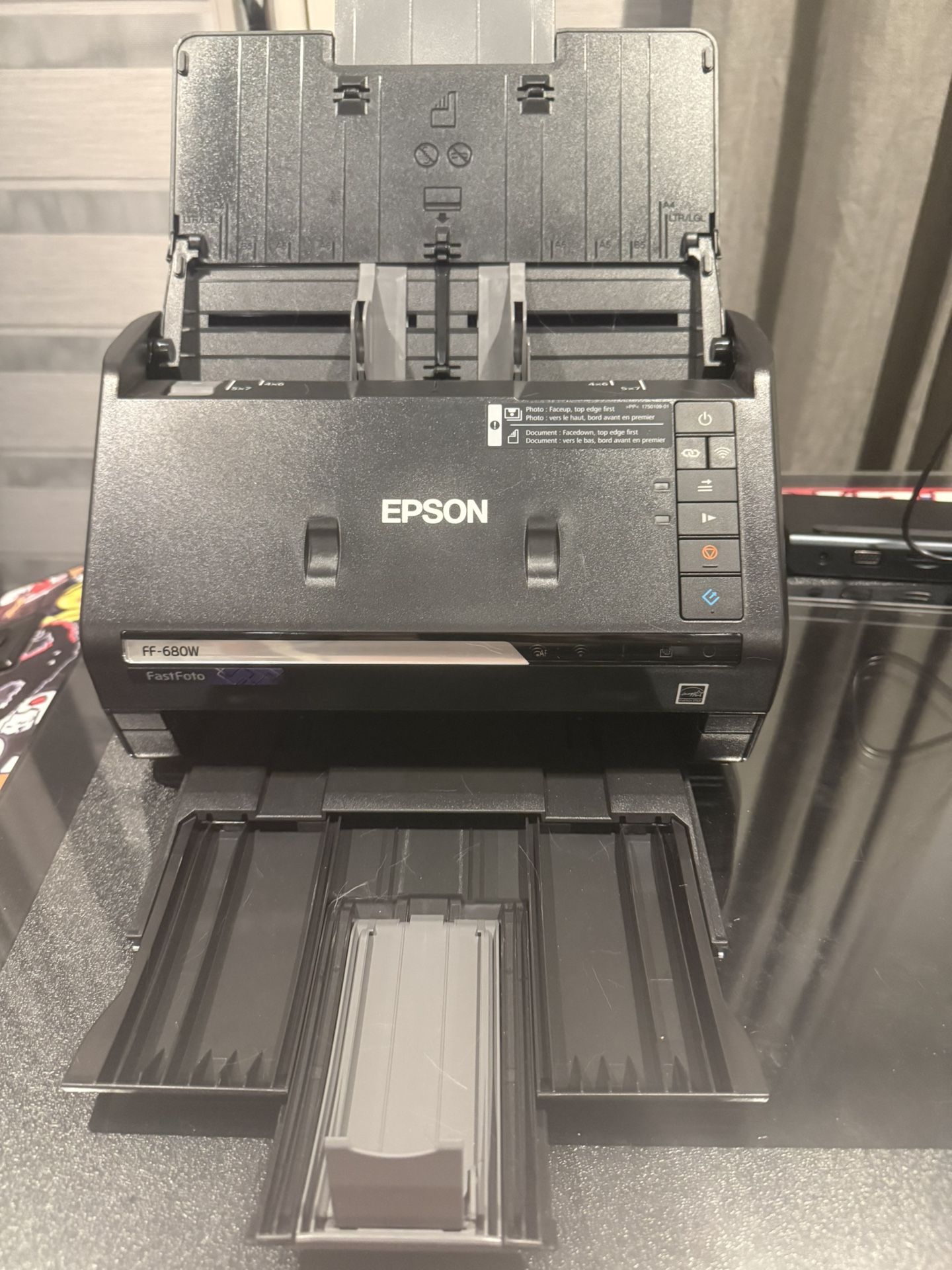 Epson FastFoto FF-680W High-Speed Wireless Photo Scanner – Excellent Condition w/ Box + Power Adapter 