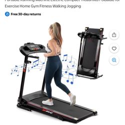 Folding Treadmills for Home with Bluetooth and Incline, Portable Running Machine Electric Compact Treadmills Foldable for Exercise Home Gym Fitness Wa