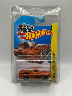 Hot wheels 83 Chevy Silverado orange  with black flames 2013 VHTF