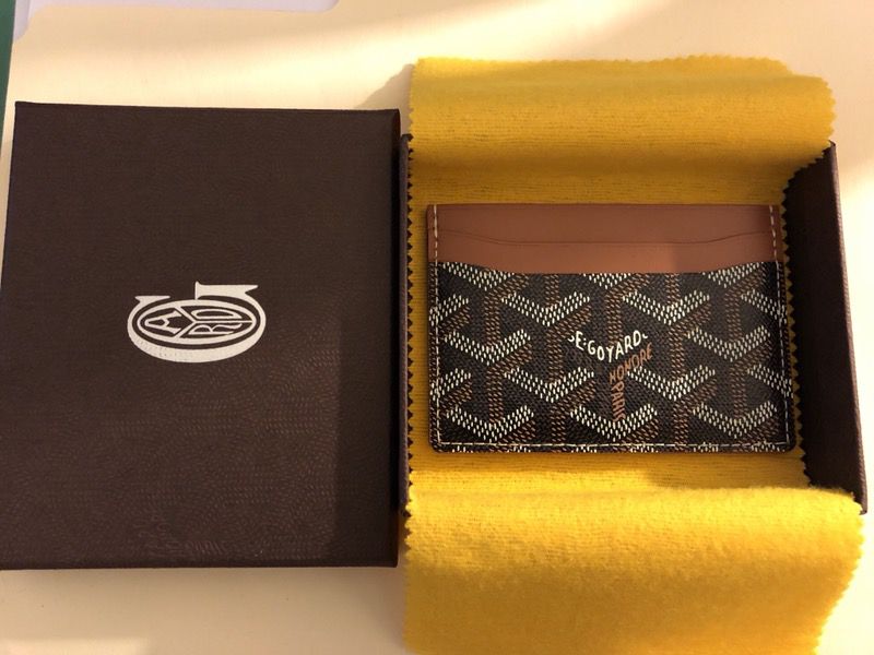 New! GoYard Paris Print St.Sulpice Luxury Leather Credit Card Holder Wallet  Navy Blue Royal for Sale in Hacienda Heights, CA - OfferUp