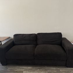 2 Piece Brown Couch Set 