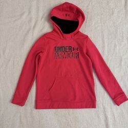 Under Armour Youth Girls Hoodie YLG Pink ColdGear Pullover