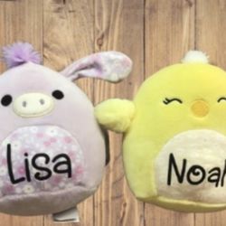 New. Custom personalized 5” Easter squiahmallows