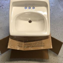 American Standard Lucerne Wall-Mounted Bathroom Vessel Sink with Faucet Holes on 4 in. Center in White