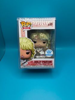 (NEW) Funko POP! Rocks: Dolly Pardon in White Pantsuit (Funko Shop Exclusive) (VAULTED) with POP Protector Perfect Gift for any Dolly Pardon fan or Co