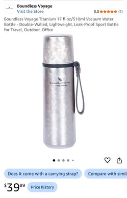 Boundless Voyage Titanium Vacuum Water Bottle 510ml