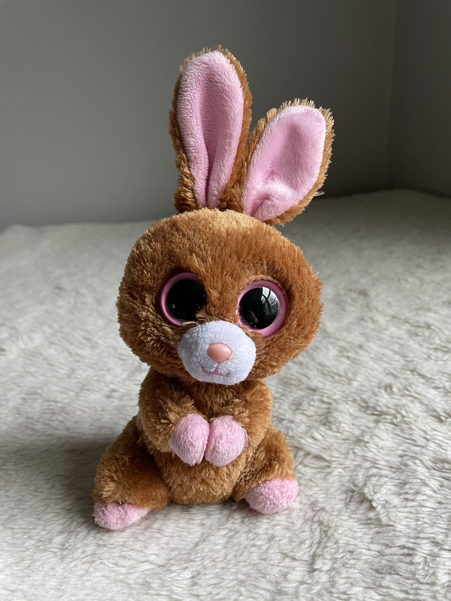 Ty Beanie Boos - Hopson the Chocolate Brown Easter Bunny Rabbit Small 6" Plush
