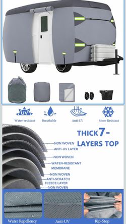 New 7-Layer All-Weather RV Trailer Cover