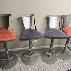4 Adjustable Bar Stools 