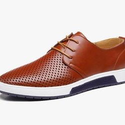 ZZHAP Men's Brown Casual Shoes.