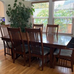 Dining Room Table With Chairs - 4-8 Seater (measurements in Description)