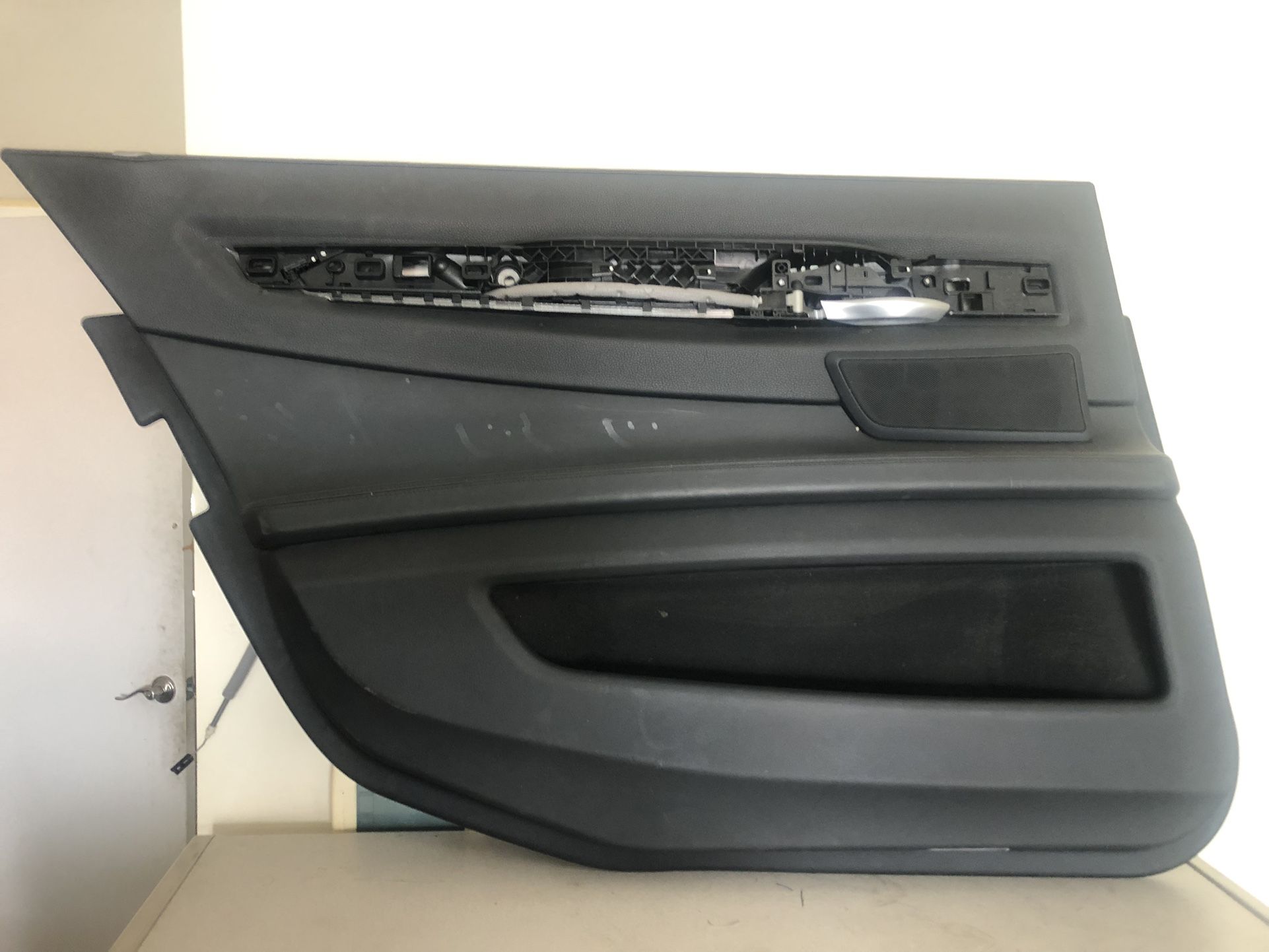 Bmw 740li 750li 09 - 15 Rear Left Driver Side Door Panel With Window Switch Black Nice