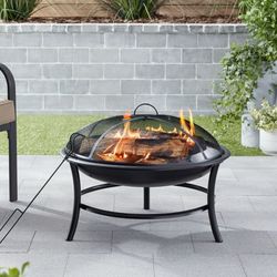 NEW outdoor Iron Fire Pit With Cover