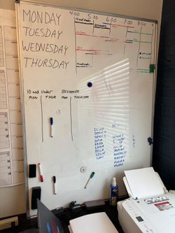 4’x3’ White Board With Box Of Dry Erase Markers