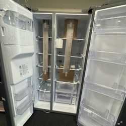 New Samsung 27.4 cu. ft. Large Capacity Side-by-Side Refrigerator in Stainless Steel