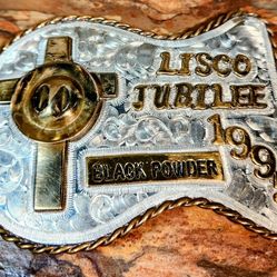 Vintage Black Powder Lisco Jubilee Belt Buckle • Cross Hat • German Silver • Hand Engraved .

Toi-1
Item : 6784