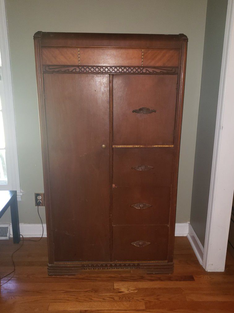Vintage Wood Armoire (Dresser)
