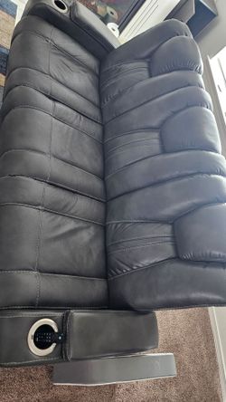 Steve Silver "Daniel" Triple-Power Leather Home Theater Reclining Sofa