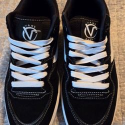 Vans Black Canvas/Suede Shoes Size 10.5 $40