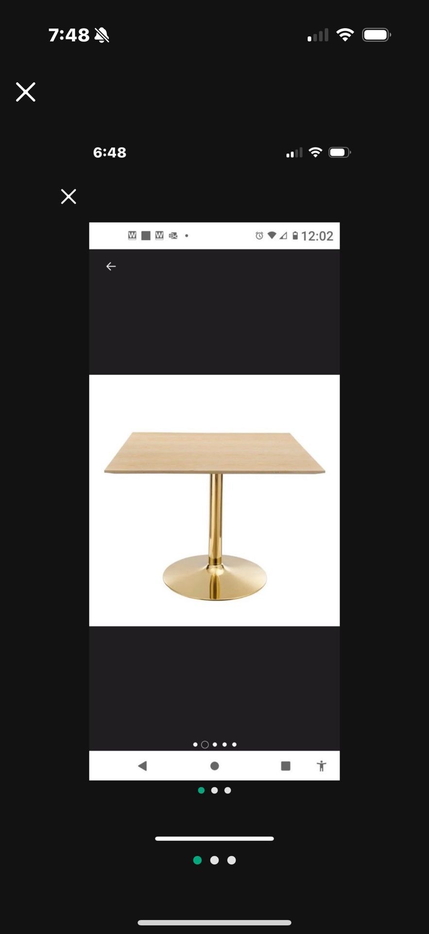 Modway Verne Square Dining Table, Box Opened