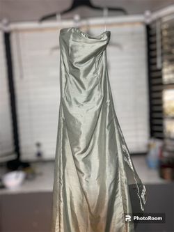 Strapless Sage Green Dress
