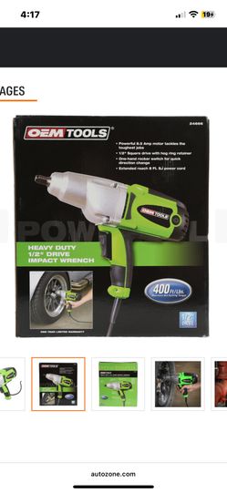Oem Tools Corded HEAVY DUTY 1/2" DRIVE IMPACT WRENCH