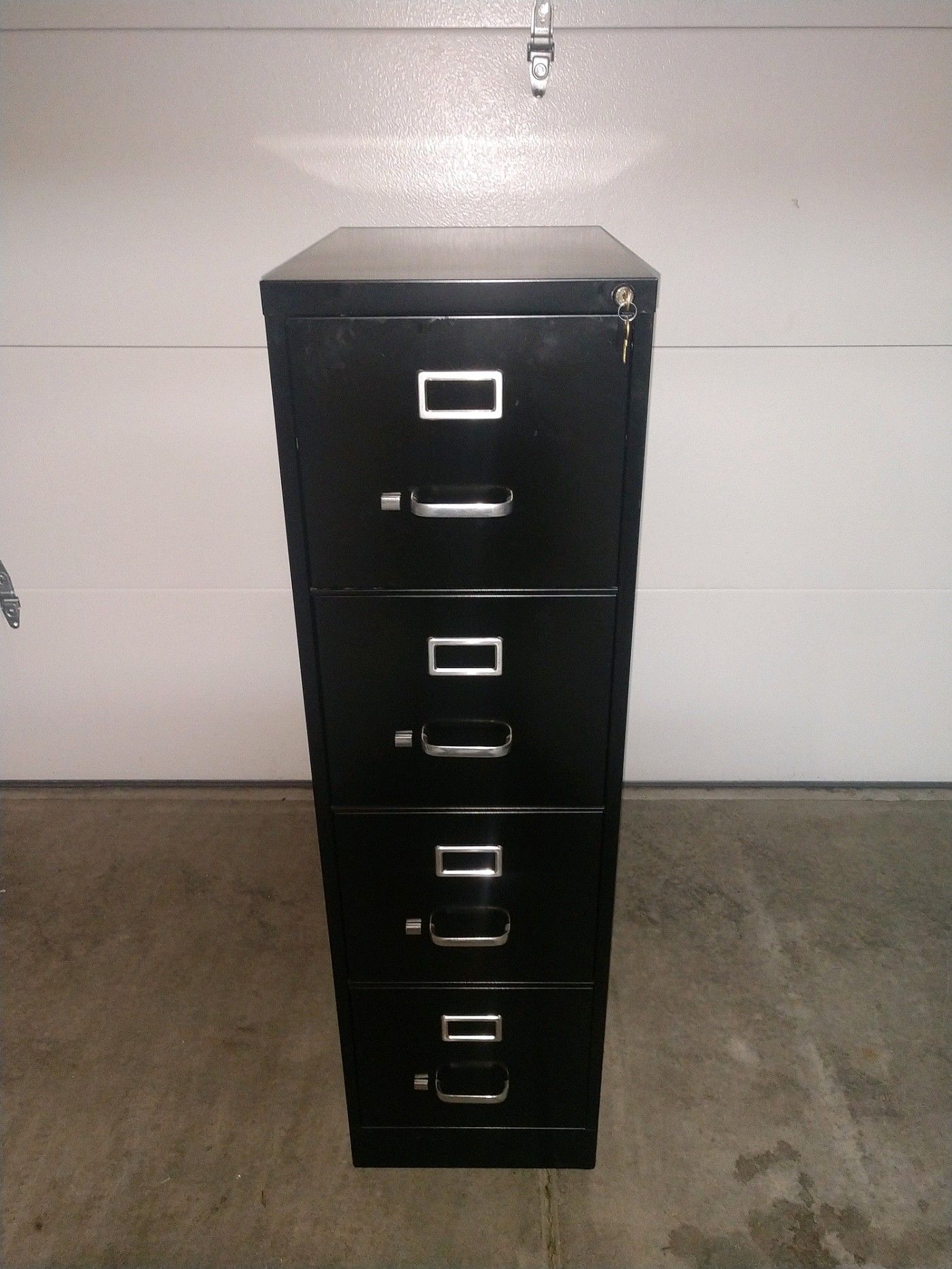 File Cabinet- Black 4 drawer