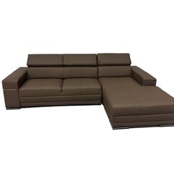 New Modern Brown Sectional Sleeper Sofa With Storage