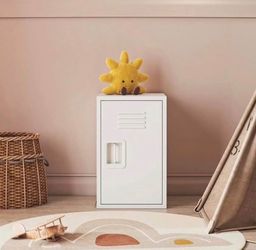 Mini Metal Storage Locker, White