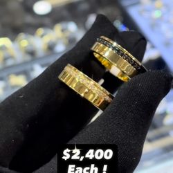 10K .44CT Natural Diamonds Men’s Solid Ring 