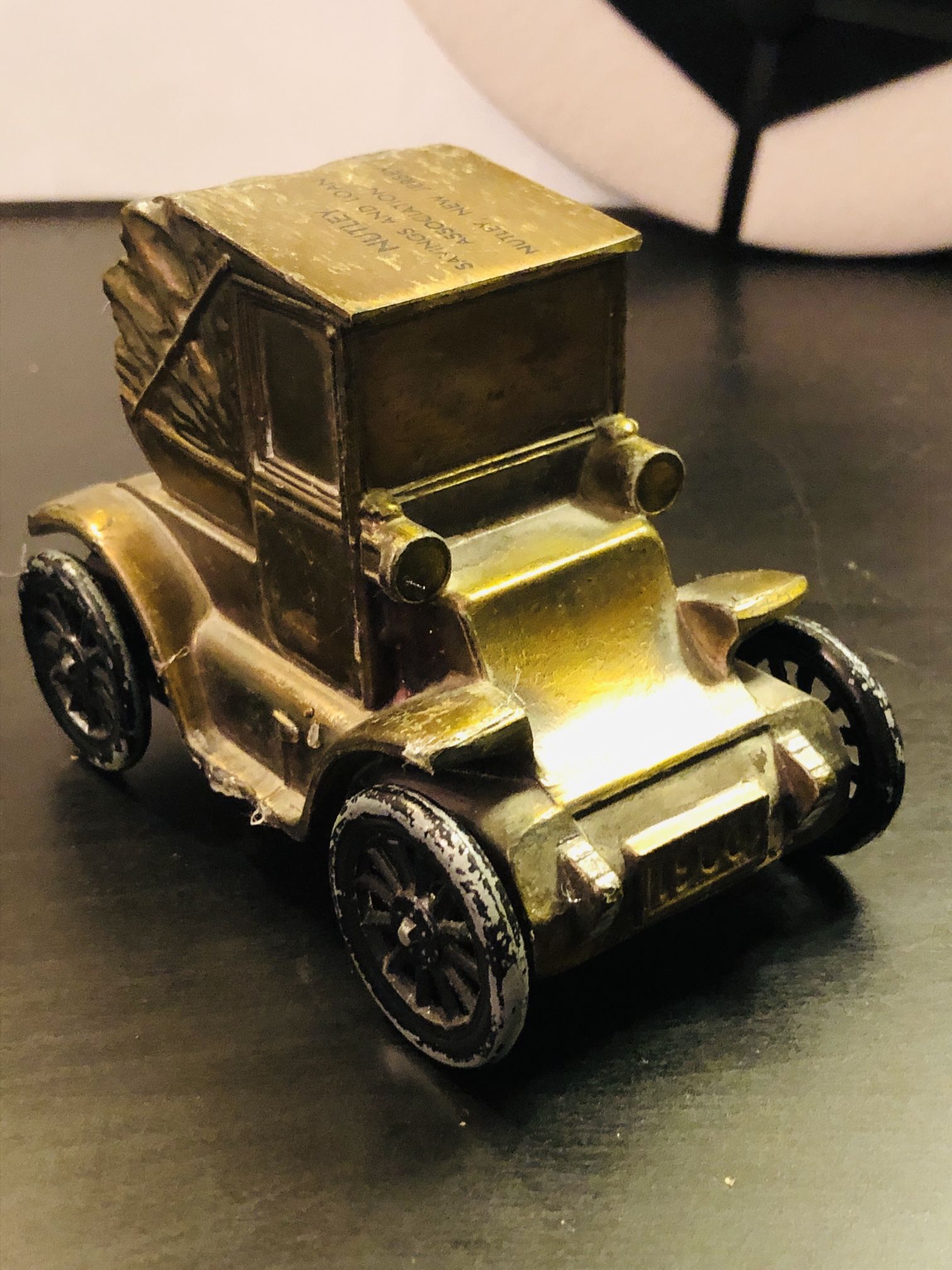 Vintage Advertising metal Banks Antique Car With Plate 1900 Coupe Coin Bank Banthrico Chicago, ILLUSTRATION L