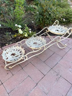 Wrought Iron 3-Tier Plant Stand