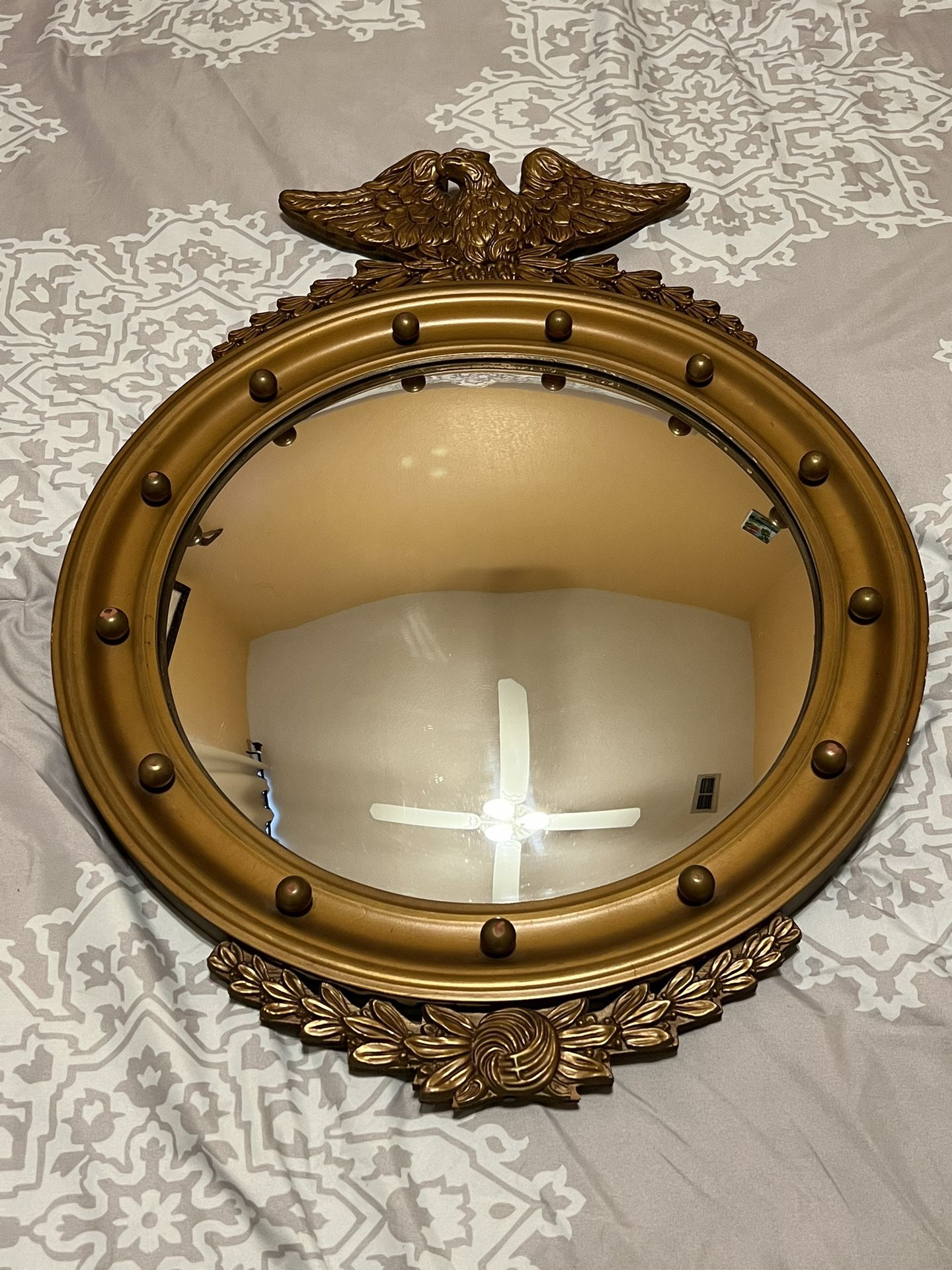 Vintage Federal Eagle Wood Mirror By Noyer