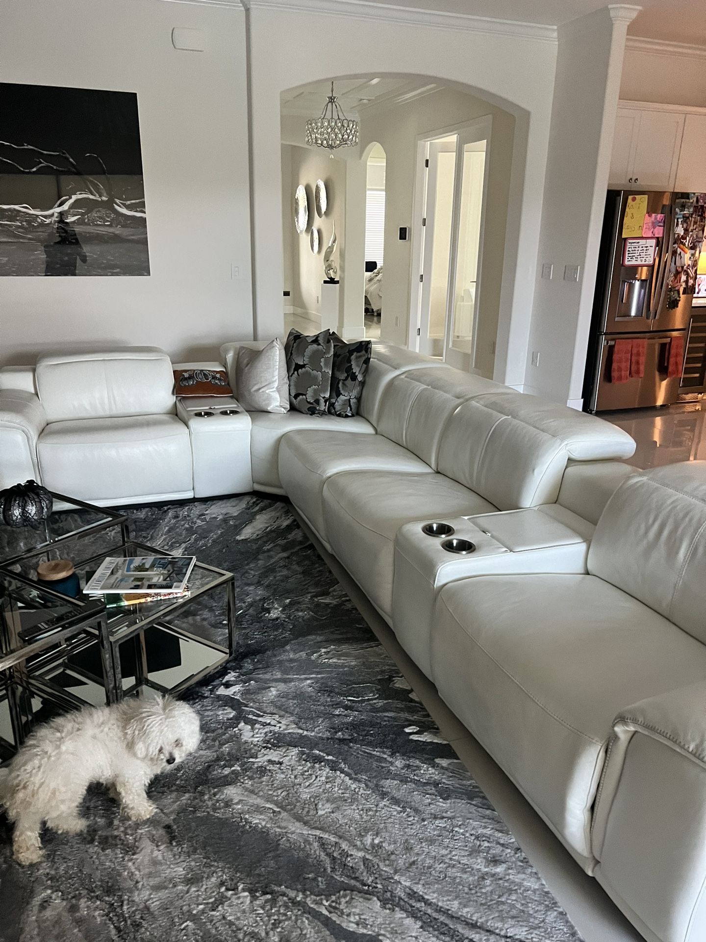 White Leather Couch