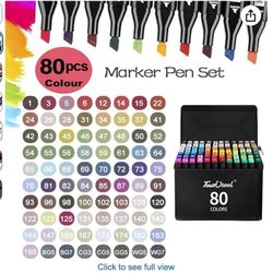 80 Original Touch Mark Dual Head Marker Touch Pen Set Art Drawing Color Design Comic Copic Markers