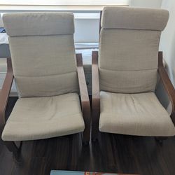Two IKEA POÄNG armchairs - Clean and in Good Condition