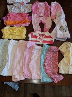 16 Items 3-12mo: 4 Slvs,7 Bottoms,3 Ls,1