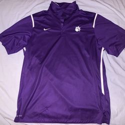 Clemson Tigers Purple Nike Dri-Fit Polo; Men’s XL